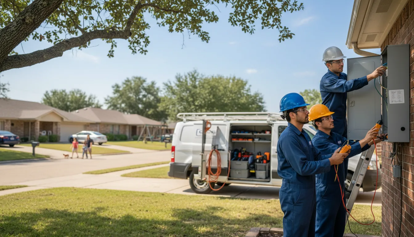 Certified electrician providing emergency electrical services in Dallas, TX